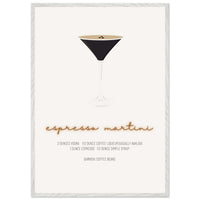 Espresso Martini Recipe Wall Art - Vibrantwalls