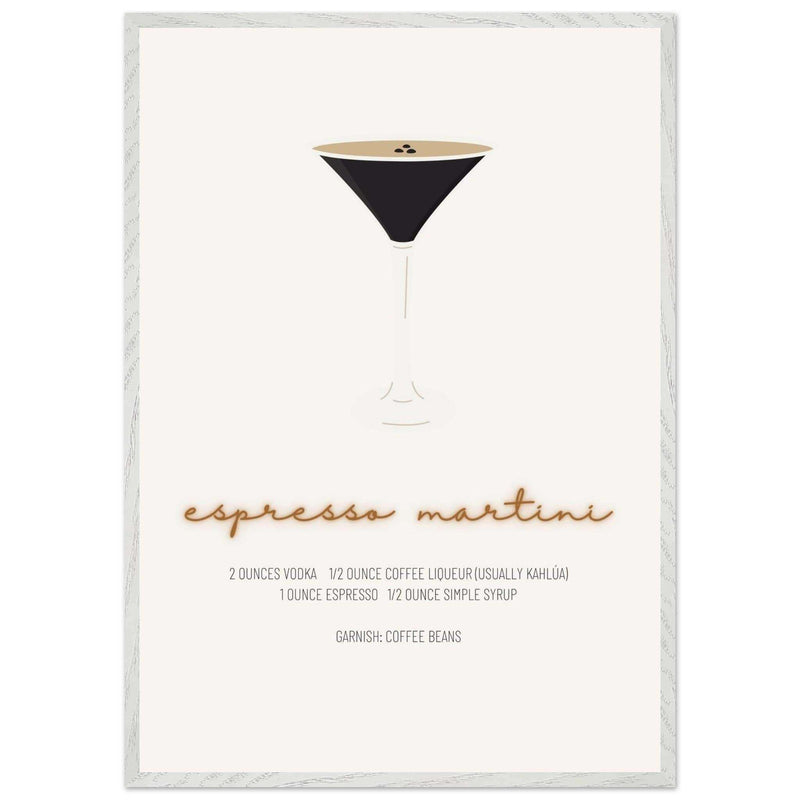 Espresso Martini Recipe Wall Art - Vibrantwalls