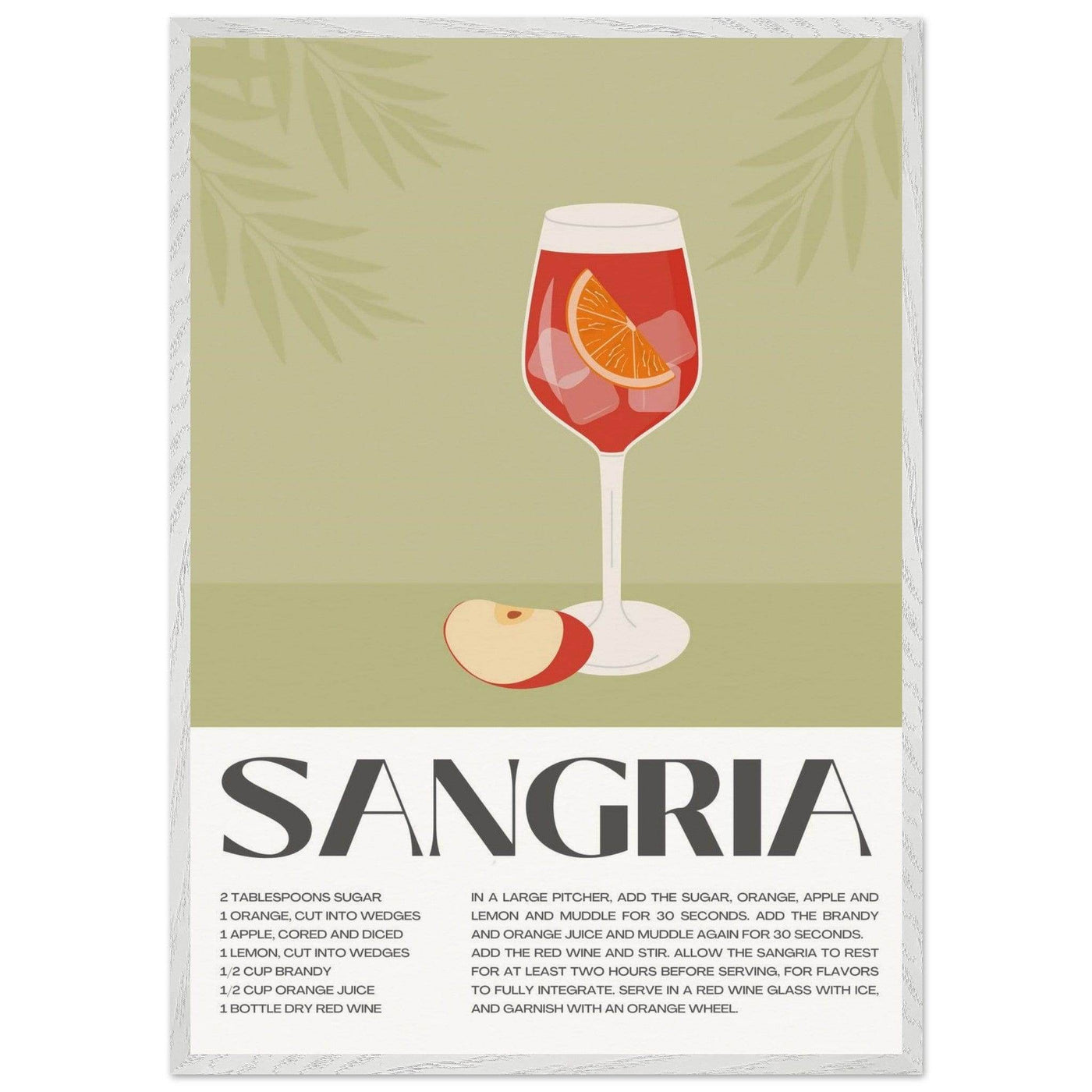 Sangria Cocktail Red Wine - Vibrantwalls