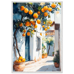 Sun-Drenched Lemon Grove Alley - Vibrantwalls