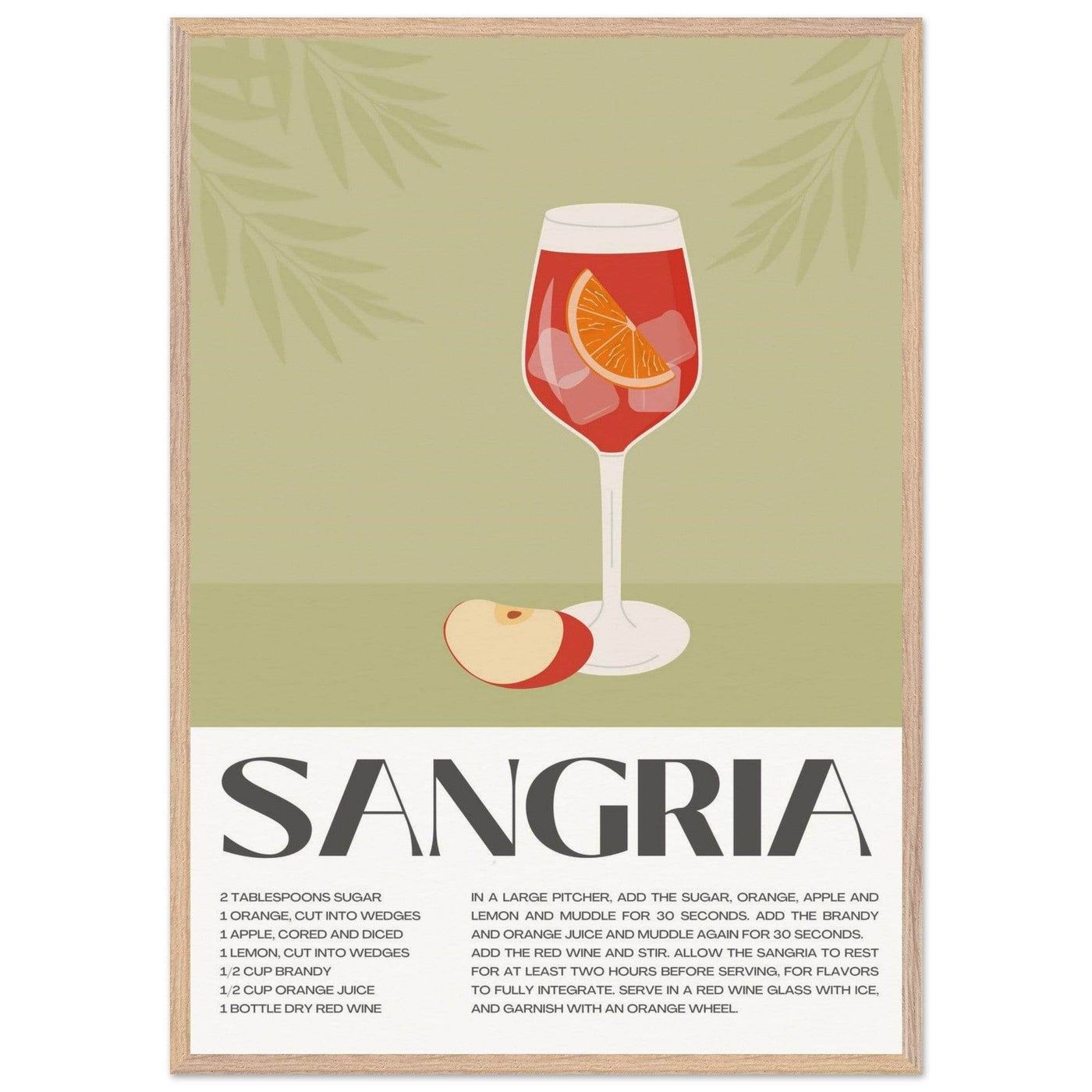 Sangria Cocktail Red Wine - Vibrantwalls