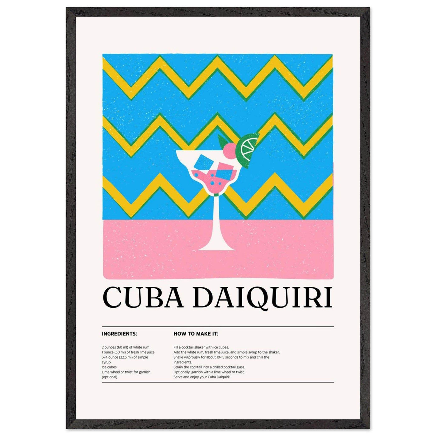Cuba Daiquiri Cocktail Recipe - Vibrantwalls
