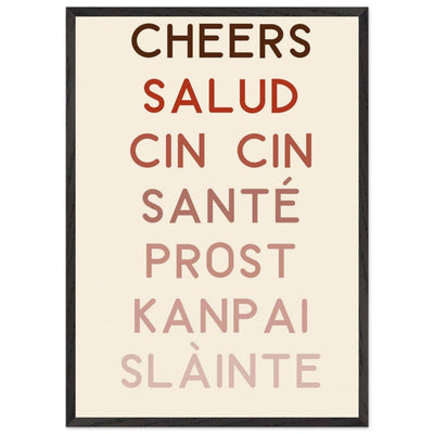 Cheers Poster | Multi-Language Toast - Vibrantwalls