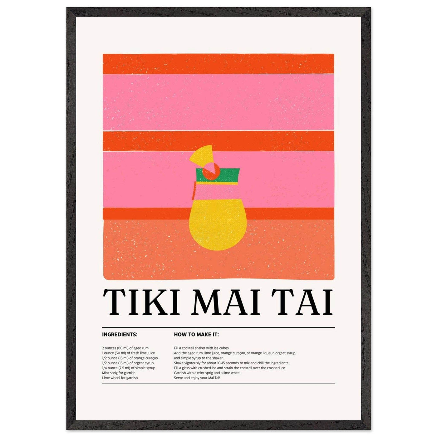 Vibrant Tiki Mai Tai Cocktail Recipe - Vibrantwalls