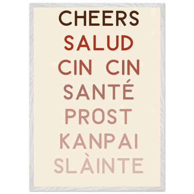 Cheers Poster | Multi-Language Toast - Vibrantwalls