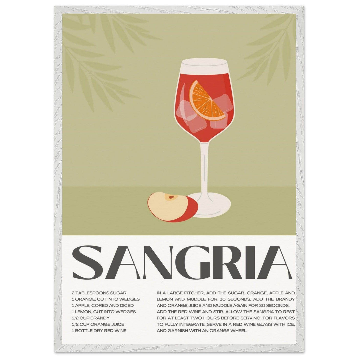 Sangria Cocktail Red Wine - Vibrantwalls