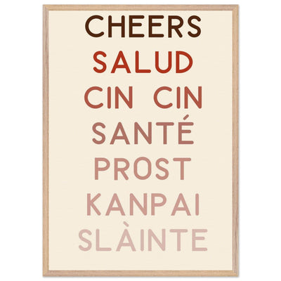 Cheers Poster | Multi-Language Toast - Vibrantwalls