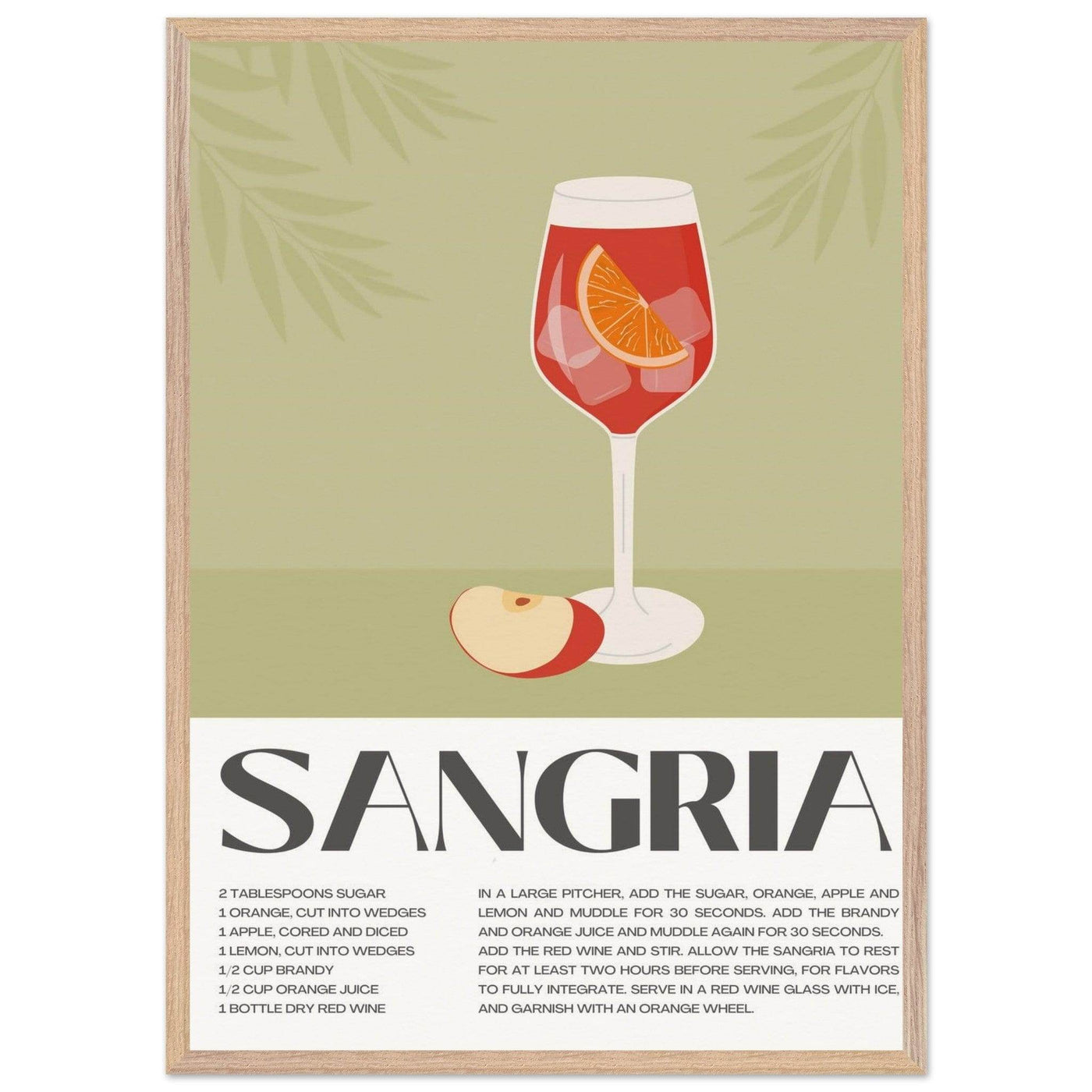 Sangria Cocktail Red Wine - Vibrantwalls