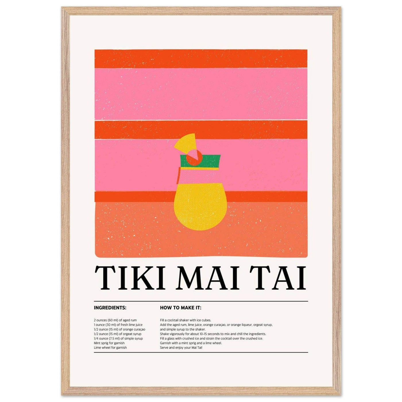 Vibrant Tiki Mai Tai Cocktail Recipe - Vibrantwalls