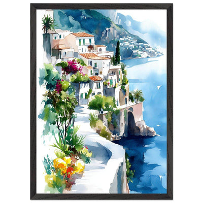 Vintage Italian Coastal Sunset Drive: Experience the Golden Hour - Vibrantwalls
