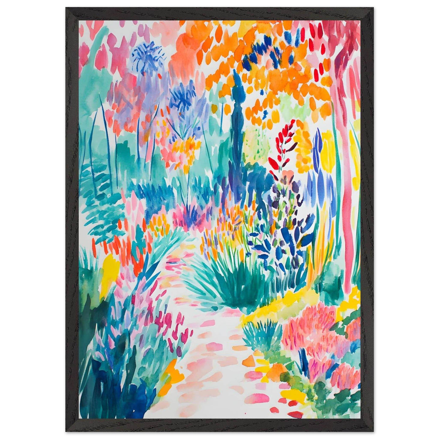Vibrant Matisse Style Abstract Garden - Vibrantwalls
