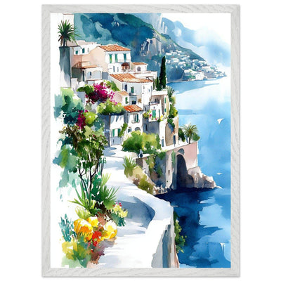 Vintage Italian Coastal Sunset Drive: Experience the Golden Hour - Vibrantwalls