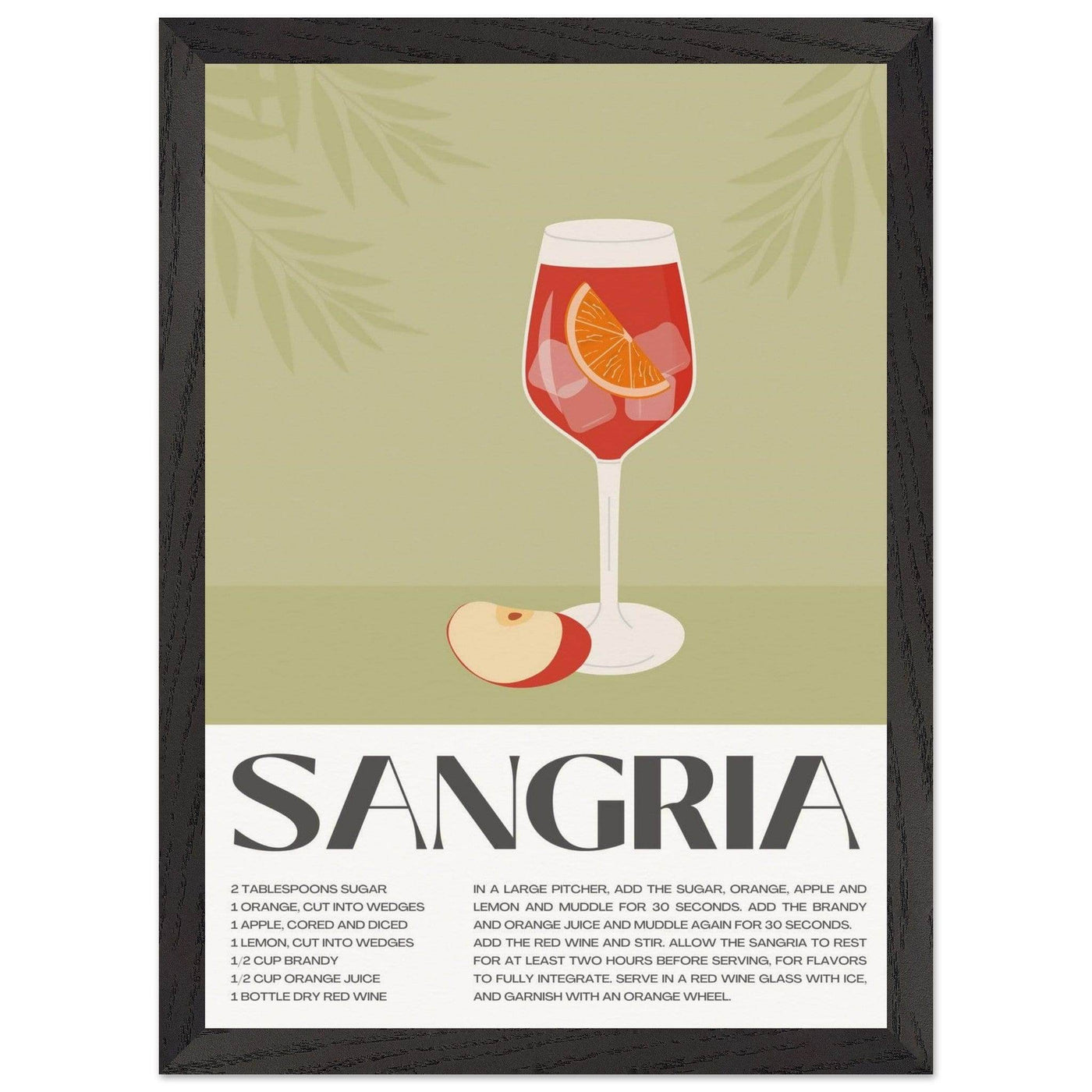 Sangria Cocktail Red Wine - Vibrantwalls
