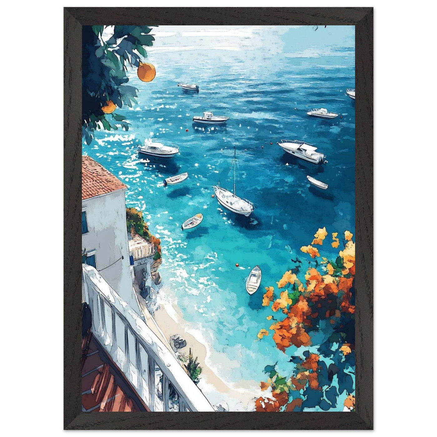 Vintage Italian Coastal View - Vibrantwalls