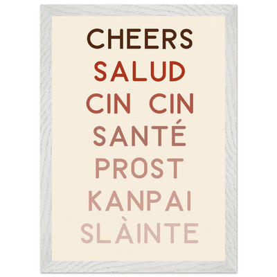 Cheers Poster | Multi-Language Toast - Vibrantwalls