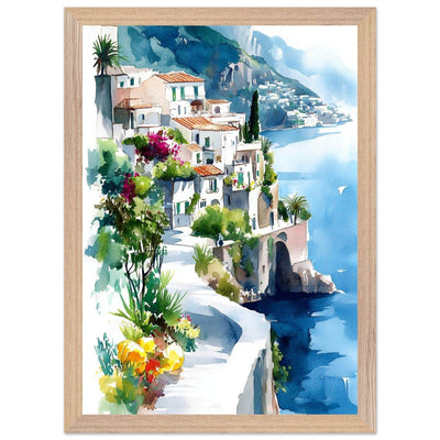 Vintage Italian Coastal Sunset Drive: Experience the Golden Hour - Vibrantwalls