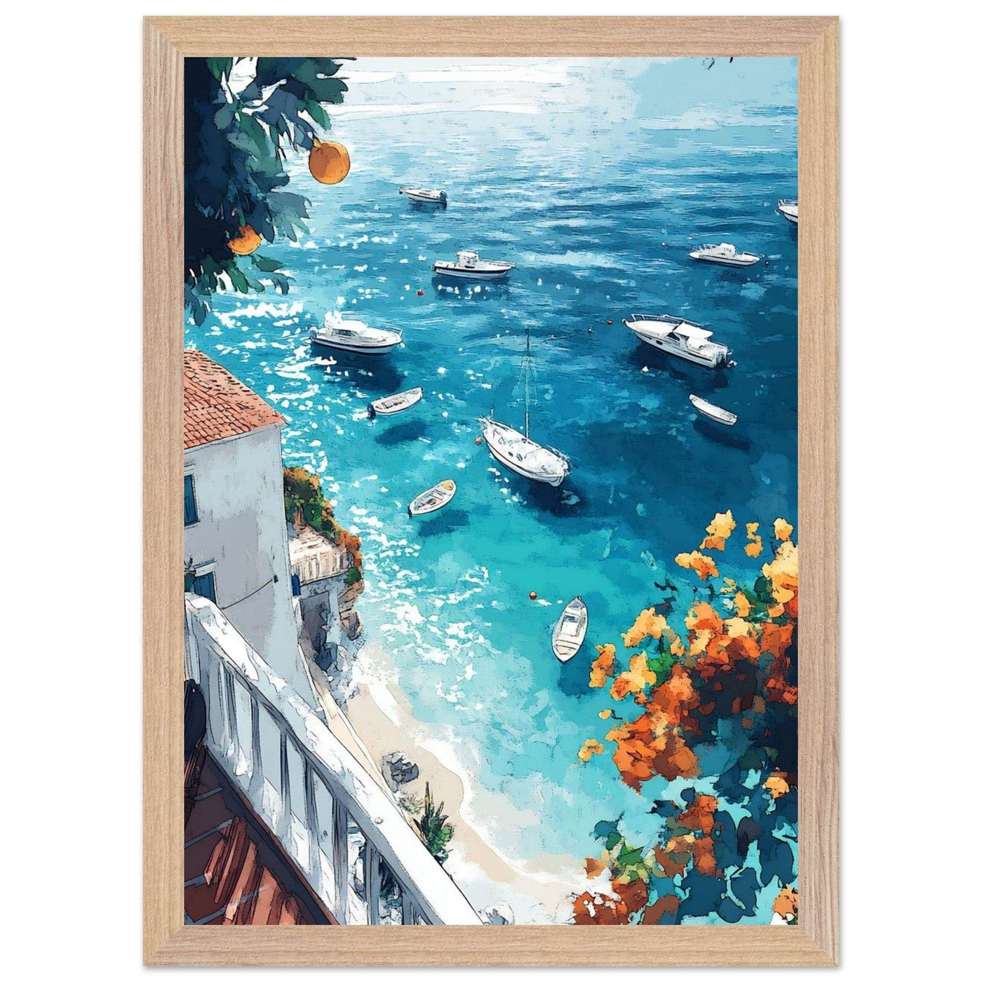 Vintage Italian Coastal View - Vibrantwalls