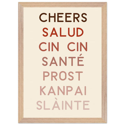 Cheers Poster | Multi-Language Toast - Vibrantwalls