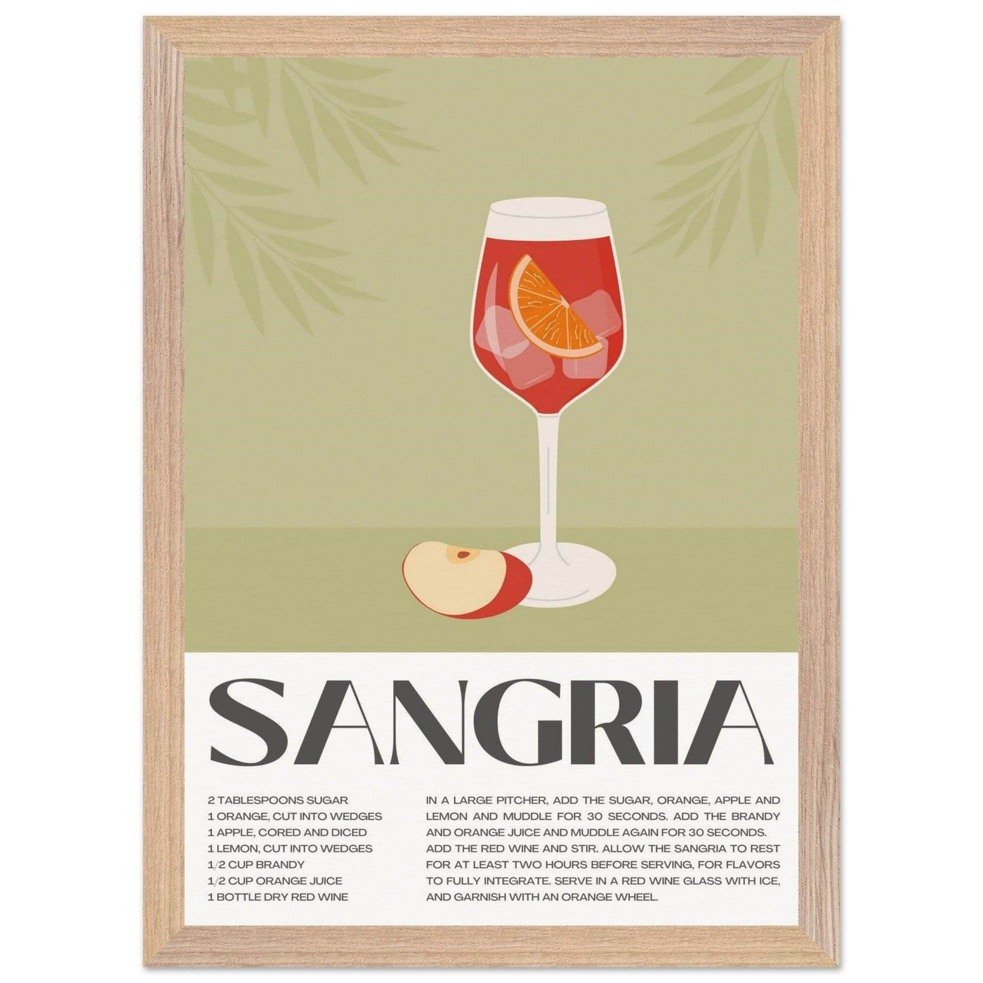 Sangria Cocktail Red Wine - Vibrantwalls