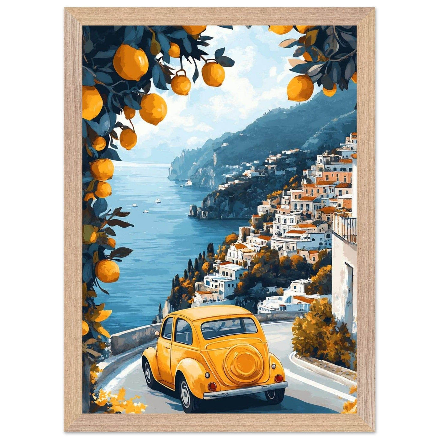 Vintage Italian Amalfi Coastal Drive Experience - Discover the Amalfi Lemon Grove - Vibrantwalls