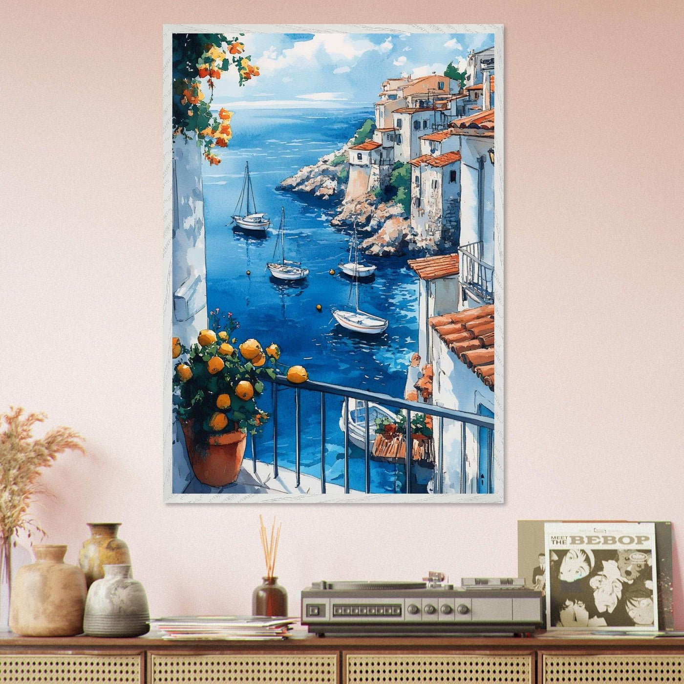 Amalfi Coast Italian Seascape: Serenity with Lush Lemons - Vibrantwalls