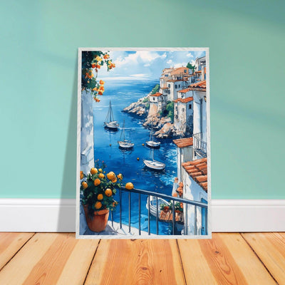 Amalfi Coast Italian Seascape: Serenity with Lush Lemons - Vibrantwalls