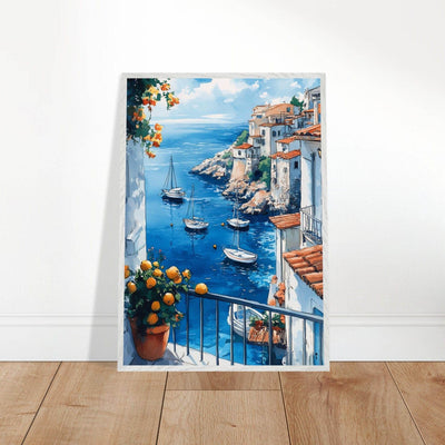 Amalfi Coast Italian Seascape: Serenity with Lush Lemons - Vibrantwalls