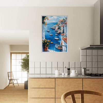 Amalfi Coast Italian Seascape: Serenity with Lush Lemons - Vibrantwalls