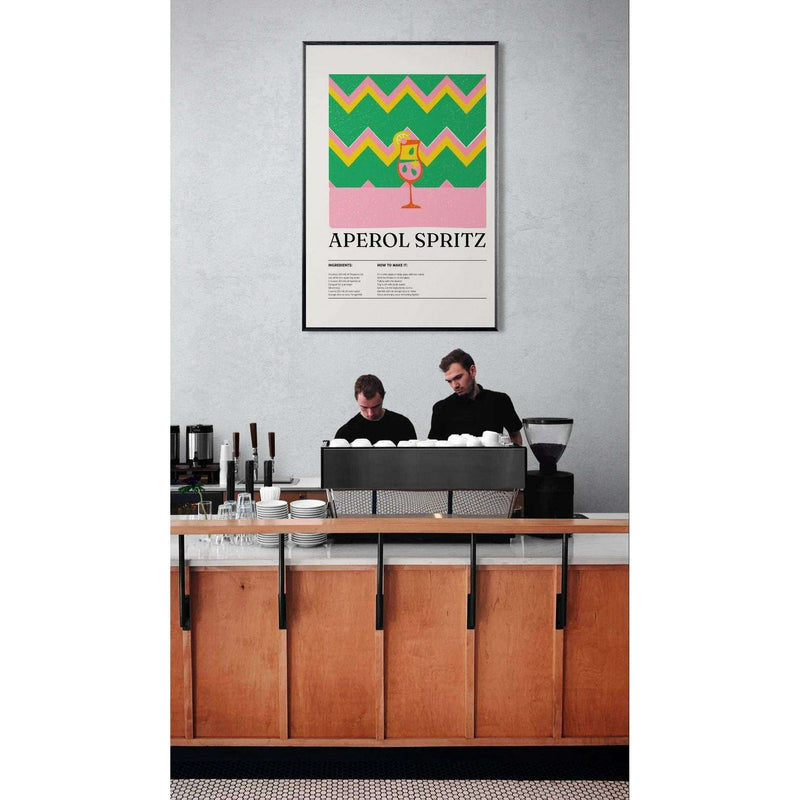 Aperol Spritz Recipe Cocktail Wall Art - Vibrantwalls