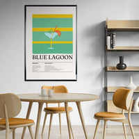 Blue Lagoon Cocktail Wall Art - Vibrantwalls