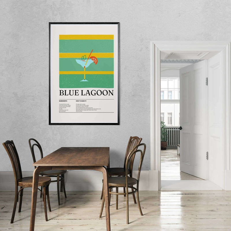 Blue Lagoon Cocktail Wall Art - Vibrantwalls