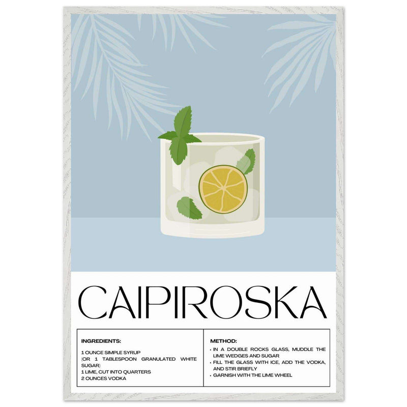 Caipiroska Cocktail Recipe Wall Art - Vibrantwalls