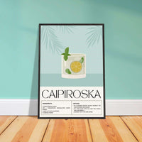 Capiroska Vodka Recipe Wall Art - Vibrantwalls