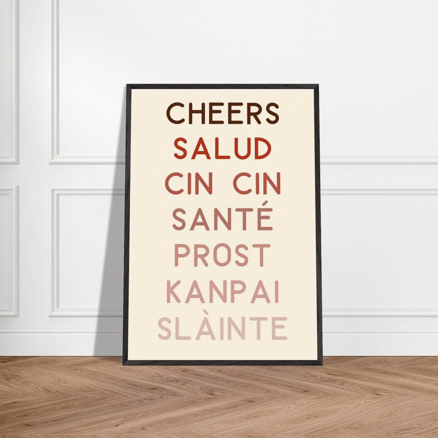 Cheers Poster | Multi-Language Toast - Vibrantwalls
