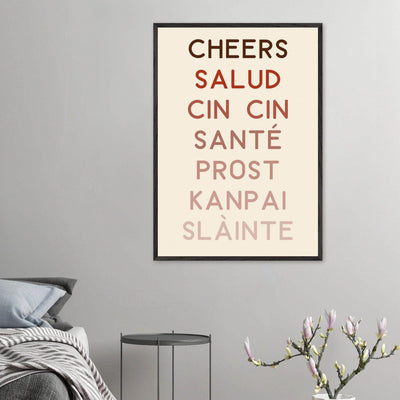 Cheers Poster | Multi-Language Toast - Vibrantwalls