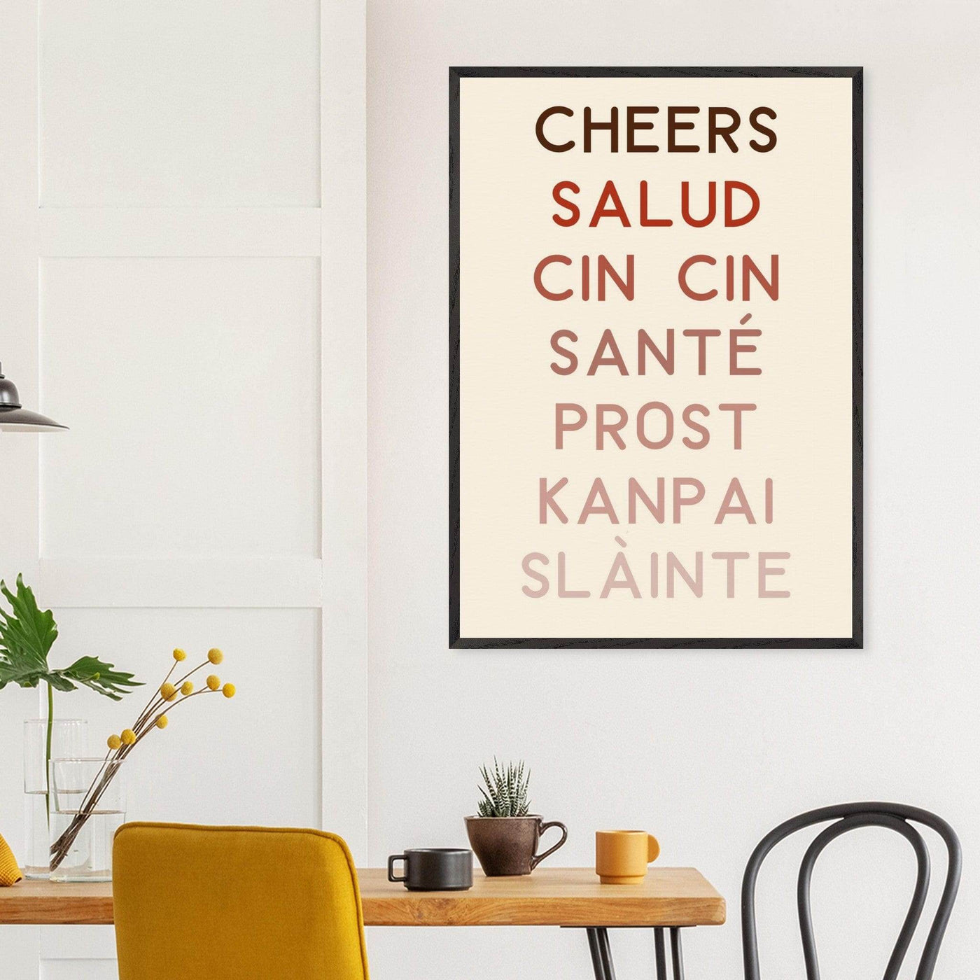 Cheers Poster | Multi-Language Toast - Vibrantwalls