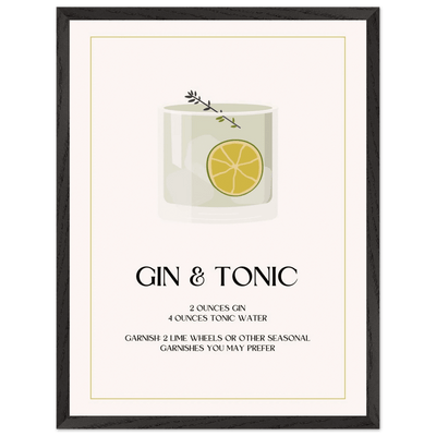 Chic Gin & Tonic Recipe - Vibrantwalls