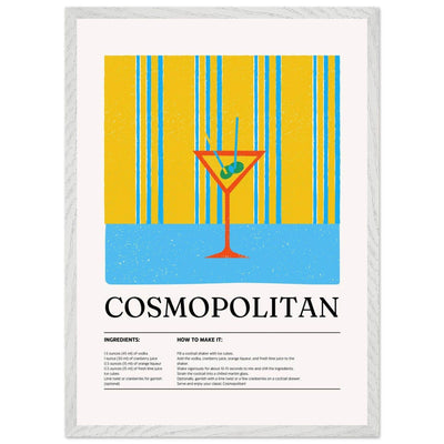 Cosmopolitan Cocktail Recipe City Chic Bar Print - Vibrantwalls