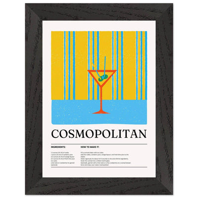Cosmopolitan Cocktail Recipe City Chic Bar Print - Vibrantwalls