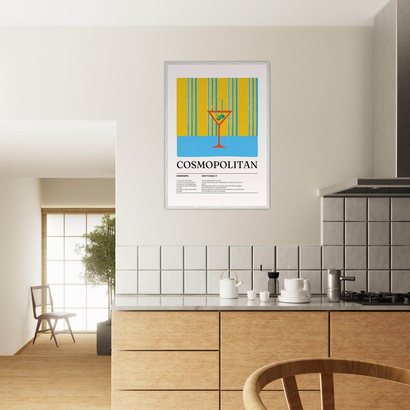 Cosmopolitan Cocktail Recipe City Chic Bar Print - Vibrantwalls
