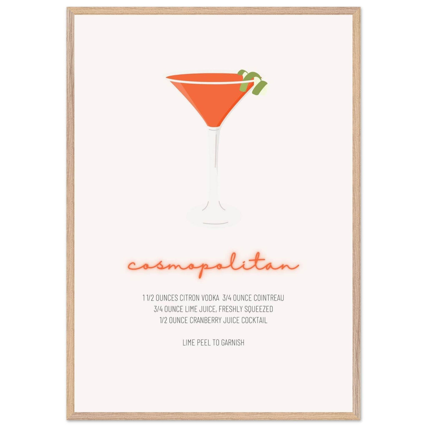 Cosmopolitan Cocktail Recipe Pink Vodka Cranberry Drink - Refreshing Cocktail Delight - Vibrantwalls