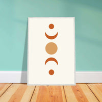 Desert Landscape Boho Moon Phases Wall Art - Vibrantwalls