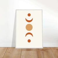 Desert Landscape Boho Moon Phases Wall Art - Vibrantwalls