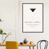 Espresso Martini Recipe Wall Art - Vibrantwalls