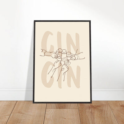 Framed Gin Quote Artwork for Gin Lovers - Perfect Decor for Home or Bar - Vibrantwalls