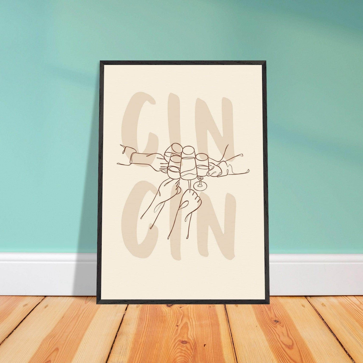 Framed Gin Quote Artwork for Gin Lovers - Perfect Decor for Home or Bar - Vibrantwalls