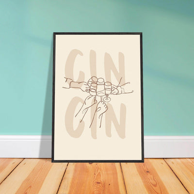 Framed Gin Quote Artwork for Gin Lovers - Perfect Decor for Home or Bar - Vibrantwalls