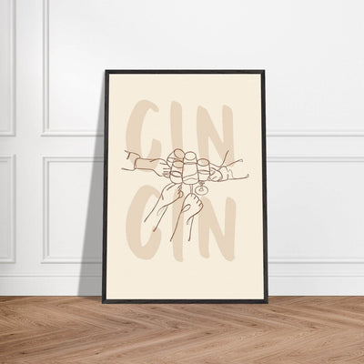 Framed Gin Quote Artwork for Gin Lovers - Perfect Decor for Home or Bar - Vibrantwalls