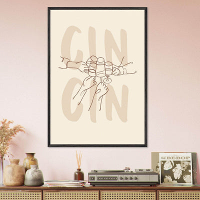 Framed Gin Quote Artwork for Gin Lovers - Perfect Decor for Home or Bar - Vibrantwalls