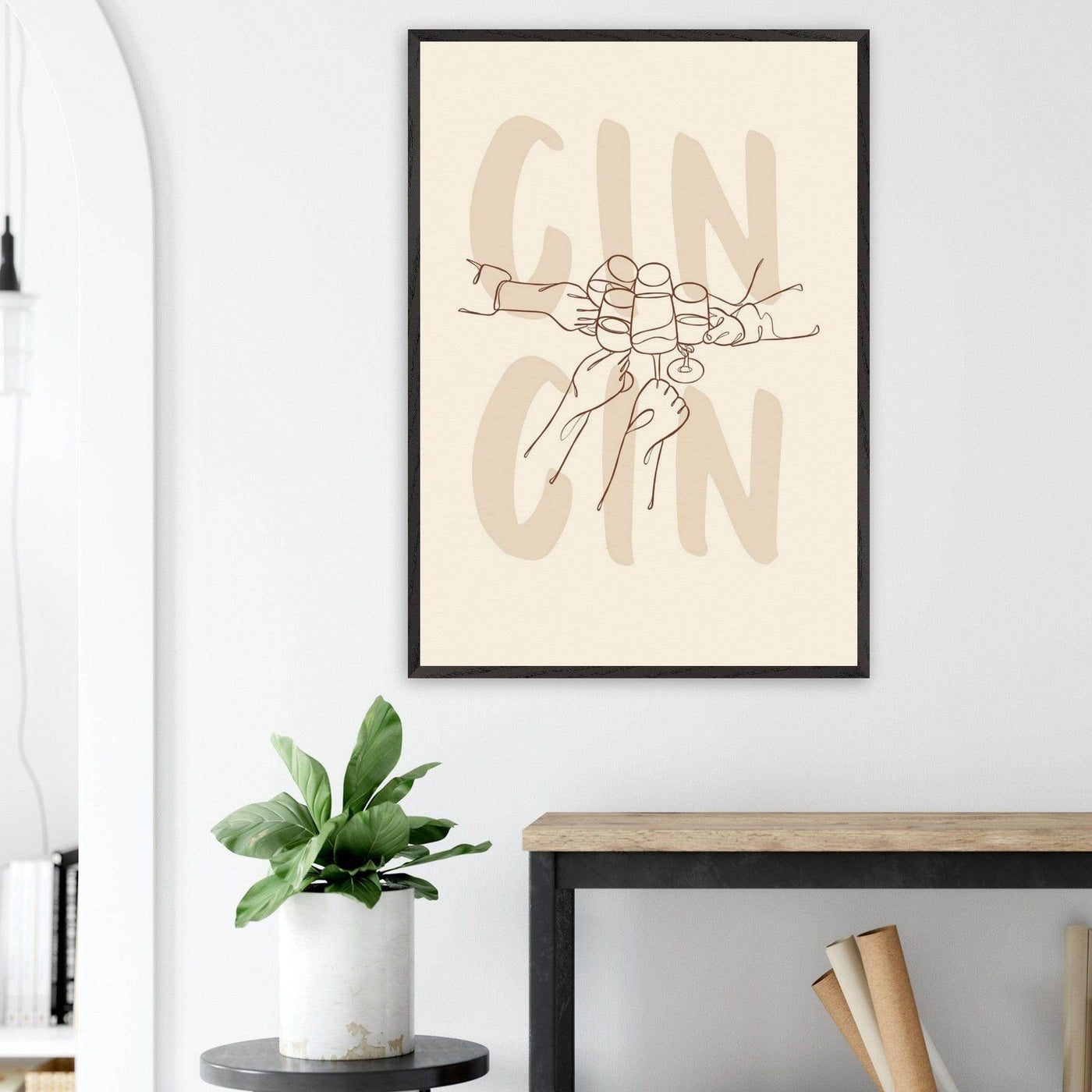 Framed Gin Quote Artwork for Gin Lovers - Perfect Decor for Home or Bar - Vibrantwalls
